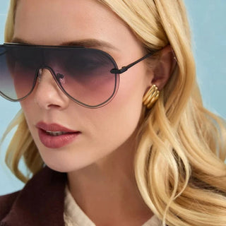 DIFF Eyewear Imani Sunglasses - Brushed Black Twilight Gradient