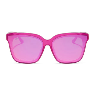 DIFF Eyewear Meredith II Sunglasses Bright Tulip Pink Mirror