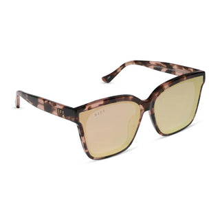 DIFF Eyewear Meredith II Sunglasses Himalayan Tortoise Taupe Mirror