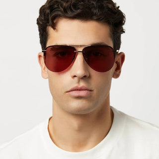 diff eyewear tahoe gold mauve sunglasses