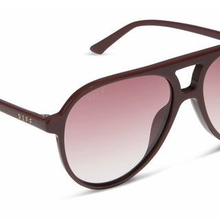 DIFF Eyewear Tosca II Rugby Red Burgundy Gradient Polarized Sunglasses