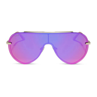 Imani Gold Pink Rush Mirror Sunglasses