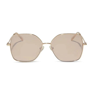 Iris Square Sunglasses - Gold/Honey Crystal Flash Polarized
