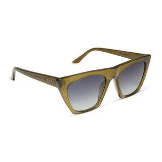 DIFF EYEWEAR Avril Sunglasses - Rich Olive Grey Gradient