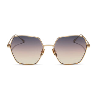 DIFF Eyewear Harlowe Brushed Gold Twilight Gradient Sunglasses