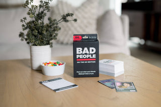 Dyce Games - BAD PEOPLE | ON-THE-GO EDITION: Tuck Box Adult Party Game