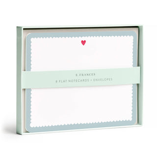 E. Frances Paper - Scalloped Heart Flat Note Set