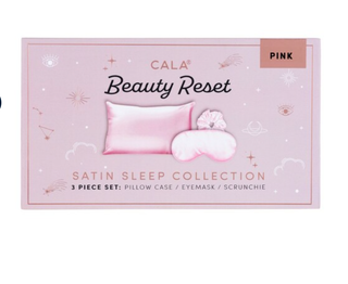 Best Beauty Group - CALA Satin Pillow Case Eyemask Scrunchie Sleep 3 Piece Set: Leopard