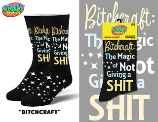 Crazy Socks - Bitchcraft  - Womens Crew Folded