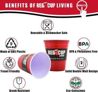 Red Cup Living - Red Cup Living Reusable Beverage Cup, 18-Ounce, BPA Free