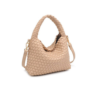 Moda Luxe - Jessamine Woven Vegan Leather Crossbody: Ivory