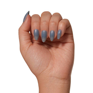 Glamnetic - Baby Blues Press-On Nails|Pastel Blue|Velvet Metallic Finish