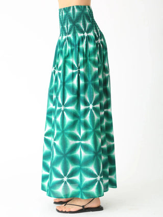 Electric & Rose Lily Skirt - Shamrock Shibori