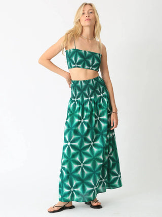 Electric & Rose Lily Skirt - Shamrock Shibori