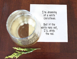 ellembee gift - I'm dreaming of a white Christmas. funny Cocktail Napkins