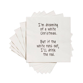 ellembee gift - I'm dreaming of a white Christmas. funny Cocktail Napkins
