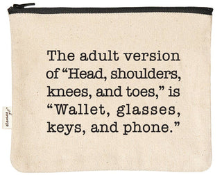 ellembee gift - Wallet Glasses Keys and Phone Comical and Sassy Zipper Pouch