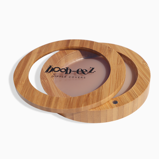 Boob-eez - Nipple Covers + Bamboo Compact: Dark Tint / 8cm