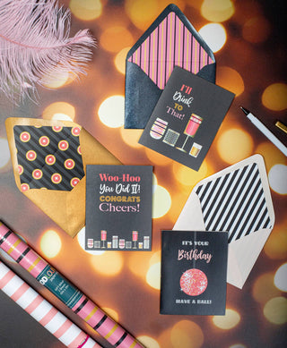 Mod Lounge Paper Company - Vintage Cocktail You Did It Congrats Card