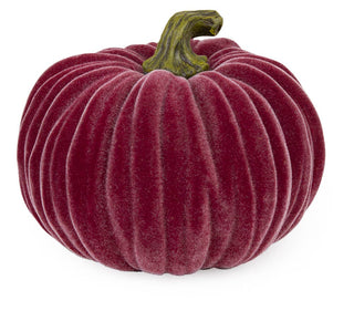 Boston International - 6.5" Dia Velvet Pumpkin Burgundy Fall