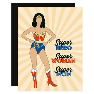 Mod Lounge Paper Company - Wonder Woman Super Hero Super Mom Pop Icon Card