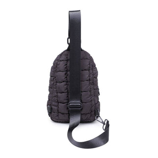 Sol and Selene - Rejuvenate - Quilted Nylon Sling Backpack: Black