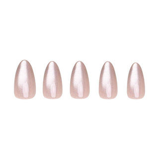 Glamnetic - The Vow Press-On Nails | Short Almond | Nude Velvet Gloss