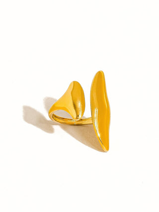 Flânerie by MAIQ - Danielle 18K Gold Non-Tarnish Abstract Statement Ring: Yellow Gold