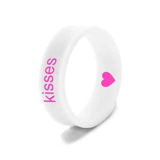 flip reversible heart and kisses ring