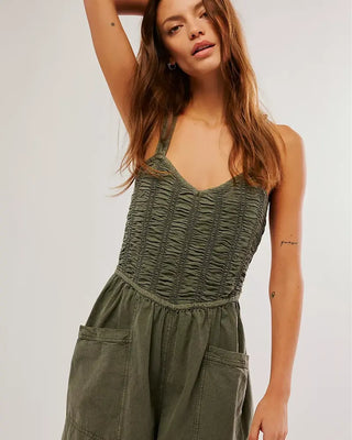 Free People Forever And Always Ruched One-Piece