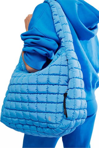 Free People Movement Quilted Carryall Bag - Denim Blue