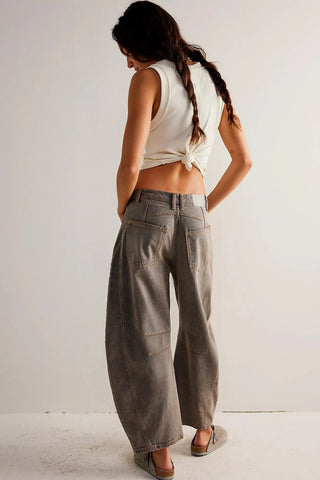 Free People - We The Free Good Luck Mid-Rise Barrel Jeans
