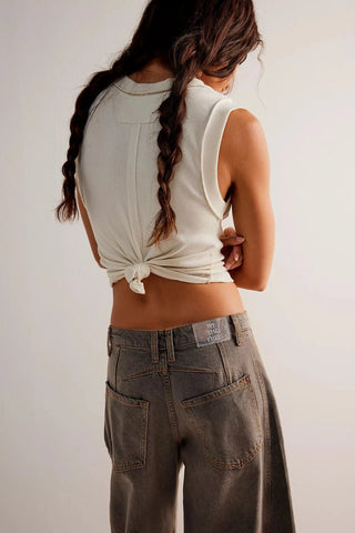 Free People - We The Free Good Luck Mid-Rise Barrel Jeans