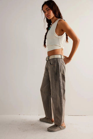 Free People - We The Free Good Luck Mid-Rise Barrel Jeans