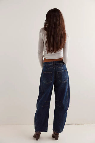 Free People - We The Free Good Luck Mid-Rise Barrel Jeans