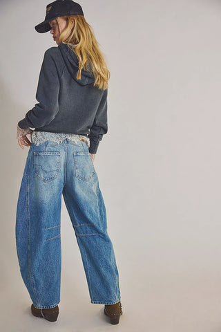Free People - We The Free Good Luck Mid-Rise Barrel Jeans