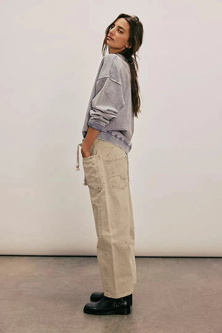 Free People - We the Free Moxie Pull On Barrel Jeans - Jetty