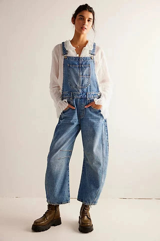 Free People - We The Free Good Luck Barrel Overalls