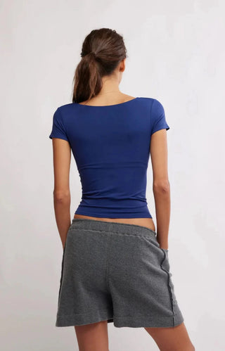 Clean Lines Baby Tee in Indigo Pura