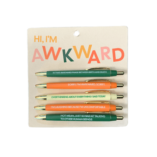FUN CLUB - Awkward Pen Set (funny, gift, pens, spring, stationery)