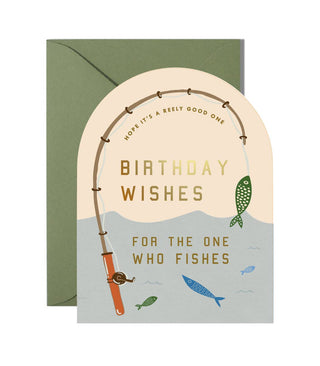 Ginger P. Designs - Fishing Reely Good Birthday Greeting Card