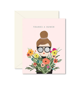 Ginger P. Designs - Thanks A Bunch Girl Greeting Card