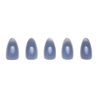 Glamnetic - Baby Blues Press-On Nails|Pastel Blue|Velvet Metallic Finish