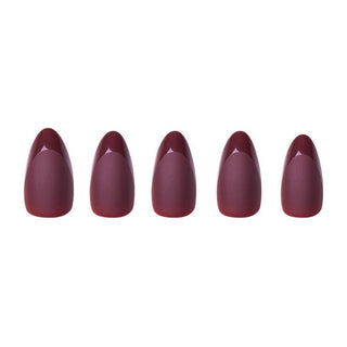 Glamnetic - Merlot Press-On Nails| Matte Finish| Gloss French Tip| Short