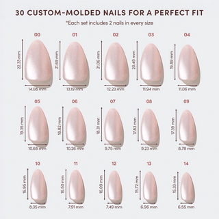 Glamnetic - The Vow Press-On Nails | Short Almond | Nude Velvet Gloss