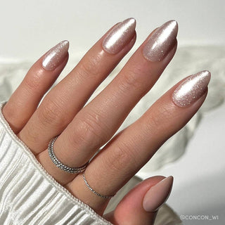 Glamnetic - The Vow Press-On Nails | Short Almond | Nude Velvet Gloss