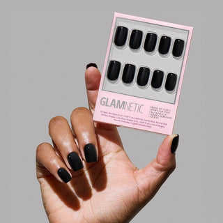 Glamnetic - Jet Black Press-On Nails | Short Squoval