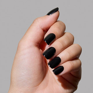 Glamnetic - Jet Black Press-On Nails | Short Squoval