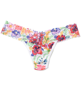 Hanky Panky Printed Signature Lace Low Rise Thong Adorned