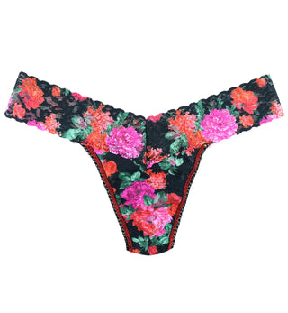 Hanky Panky Printed Signature Lace Low Rise Thong Autobiography